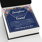 TO MY DAUGHTER BRAVER NAME NECKLACE GIFT SET