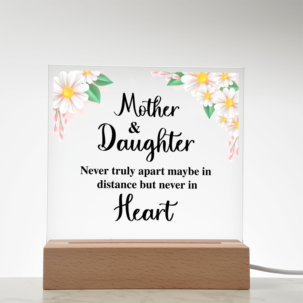 TO MY DAUGHTER DISTANCE SQUARE ACRYLIC PLAQUE