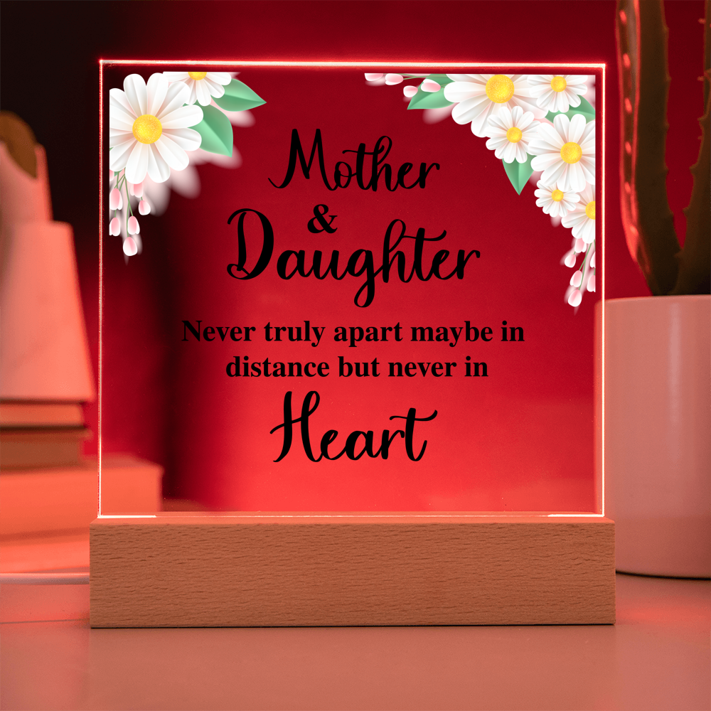 TO MY DAUGHTER DISTANCE SQUARE ACRYLIC PLAQUE