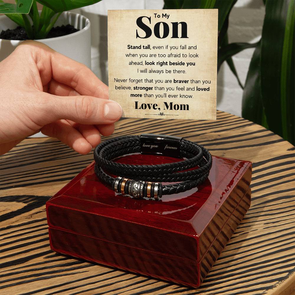 TO MY SON STAND TALL BRACELET