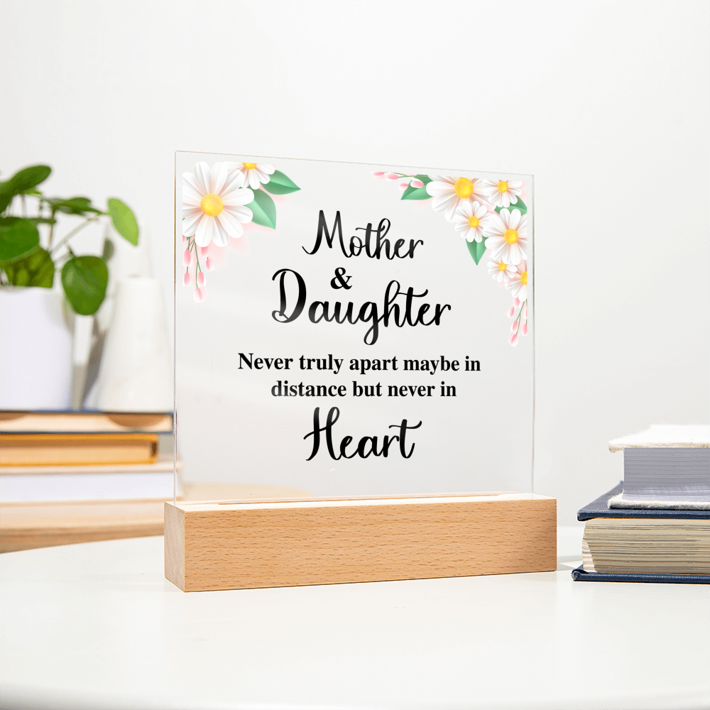 TO MY DAUGHTER DISTANCE SQUARE ACRYLIC PLAQUE