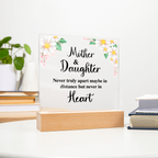 TO MY DAUGHTER DISTANCE SQUARE ACRYLIC PLAQUE