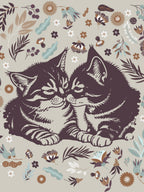 Snuggling Kitties - Woven Blanket